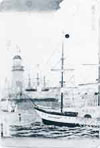Uno de los barcos de vapor de Yataro: el barco de vapor de ruedas Tokio-maru